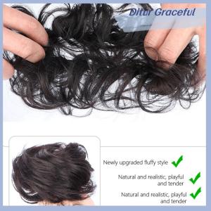 Ditur วิกผมลอนแบบสังเคราะห์กิ๊บปอยผมแบบยืดหยุ่นสำหรับผู้หญิง