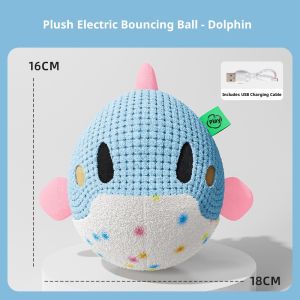 Dog Toy Electric Jumping BallSelf-Entertainment Artifact Sound Puppy Teething Durable Chew Teddy Corgi Dog