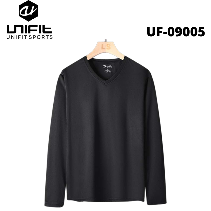 UNIFIT Men's Dri-Fit Casual Long Sleeve Sweatshirts Plain V-neck UF-09005  Lazada PH