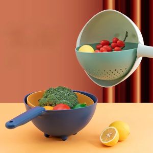 Drain Basket Multifunctional Lightweight Vegetables Fruit Sink Holder Double-layer for Home Washing Storage Kitchen Gadgets