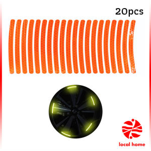 Thaihome 20 ชิ้น สติกเกอร์สะท้อนแสง แถบสะท้อนแสง สําหรับขับรถกลางคืน อุปกรณ์แต่งรถ Car Wheel Hub Reflective Sticker