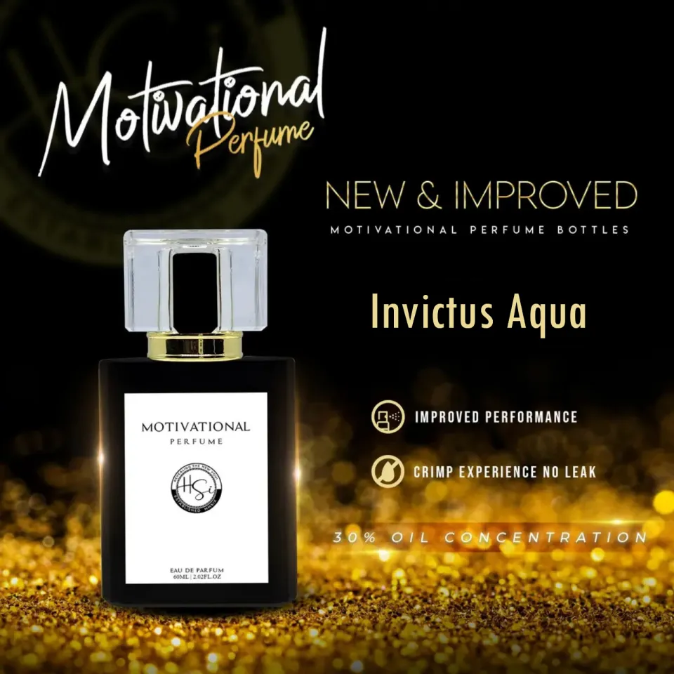 Motivational Elegant Invictus Aqua Perfume for Men by HSI Scents Collection  Oil Based 60ML