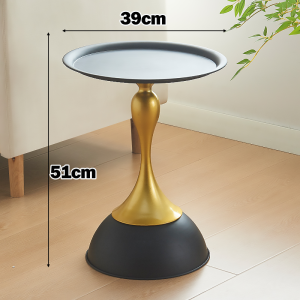 Nordic Style Light Luxury Extremely Simple Round Table Side Table Metal Unique End Table for Living Room for Small Spaces