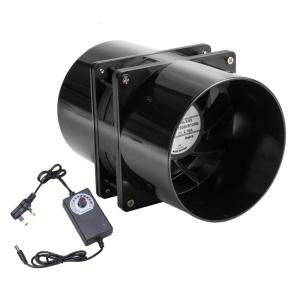 เครื่องเป่าในท่อ12Cmพัดลม12V 6000RPM ดีไซน์ลูกปืนแบบคู่สำหรับบ้านสัตว์เลี้ยงเรือนกระจกและการสกัดควันจากการบัดกรี