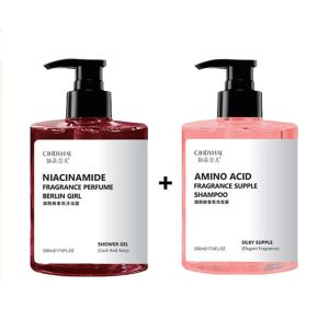 Bundle 2in1 CINDYNAL – Niacinamide Fragrance Berlin Girl Body Wash + Amino Acid Silky Supple Shampoo