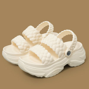 [Free Shipping] 7CM Thick-Soled Slippers New Style Fashionable And Trendy With A Platform Heel Suitable For Students To Wear Indoors