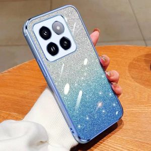 Soft Case Xiaomi 14T Pro Luxury Gliter Tpu Plating Clear