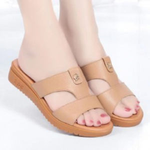 [Free Shipping] New Style Comfortable Sandals With Soft Thick Soles Suitable For Mothers To Wear In Summer Versatile And Fashionable Wedge-Heeled WomenS Shoes