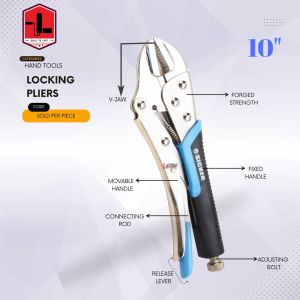 Sicher BY QUEEN BEE 10inch 250mm V-Jaw Vice Grip Flat Locking Pliers Jaw Type 10"