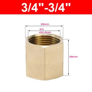 MIRELINA Brass Brass Pipe Fitting 1/8" 1/4" 3/8" 1/2" 3/4" 1" Hex Shape Hex Coupling Connector Durable BSP Female Thread Hose Adapter