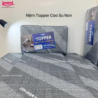 [Giao Hoả Tốc] Nệm Topper Cao Su Non Cao Cấp độ dày 6CM đàn hồi êm ái không xẹp lún nệm văn phòng nệm ký túc xá cao su nhân tạo bảo hành 10 năm mua 1 nệm tặng 1 ga cotton