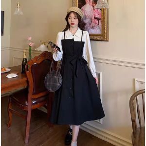 COD model menyatu/dress wanita/long dress/dress korea/midi dress korea/Gaun Hepburn Baru