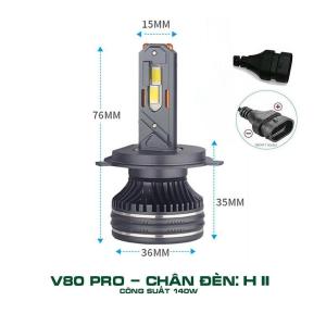 Đèn Led V80 Công nghệ mới 2024 Lõi kép có nước tản nhiệt 160W Tuổi thọ 30000h ánh sáng 6K
