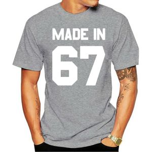 Made In 67 - Mens T-Shirt - 13 Colours - 49th Birthday - Present - Gift -1967 Print T Shirt Mens Short Sleeve Hot Tops