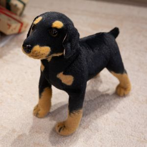 JOJO CASTLE Lifelike Simulation Dog Doll Big Size Beagle Dog Plush Toy Realistic Stuffed Animals Dog Gift For Children Home Decor Pet Store Birthday Gift