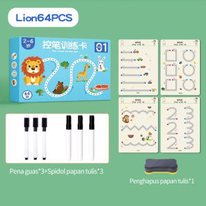 Mamibayi Reusable Magic Activity Book 36/64pcs / Buku Belajar Menulis Mainan Montessori Anak