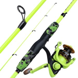 Sougayilang Set Joran Dan Gulungan Pancing 1.8m 2 Bagian 12 + 1BB 3000 Series 2mm Spinning Set untuk Karper Dan Bas Fishing