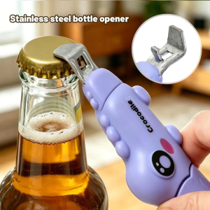 2-in-1 Crocodile Bottle Opener/Package Box Cutter & Bottle Opener/Portable Fridge Magnet Home Office Kitchen Gift Idea