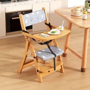 Multifunctional Baby Dining Chair Home Baby Growth Learning Chair Drop-Resistant Stable Childrens High Leg Learning Seat