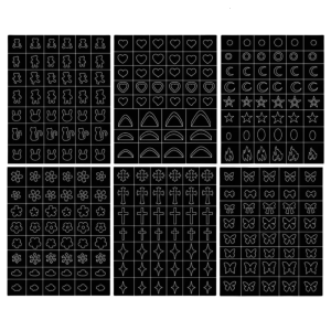 Airbrush Stencils Nail StickersButterfly Flower French Nail Decals Printing Nail Stencil Tool DIY Manicure Decorations