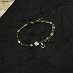 [COD] Modingdue Vintage Four-Leaf Clover Lucky Hand-woven Bracelet For Women Fine Fashion Party Jewelry Gifts