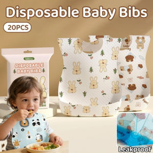20PCS Disposable Baby Bib Waterproof Oil-Proof Anti-dirty Wash Free Feeding Bibs Saliva Towel