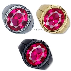 Cincin batu merah siam ruby asli bangkok merah delima siam / Cincin pria / merah siam merah delima / siam ruby