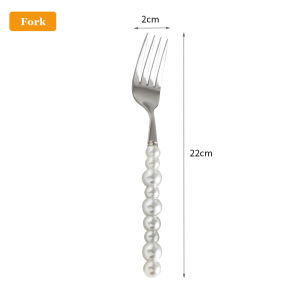 Konco มีดสแตนเลสที่ถือเป็นมุกชุดโต๊ะกาแฟตะวันตกช้อนซุปส้อมช้อนชาชุดช้อนส้อมแสตนเลสช้อนส้อมมีดตกแต่งงานแต่งงานหรูหรา1ชิ้น