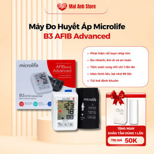 Máy Đo Huyết Ap MICROLIFE B3 AFIB Advanced Công Nghệ AFIBsens Cảnh Báo Rung Nhĩ Thế Hệ Mới