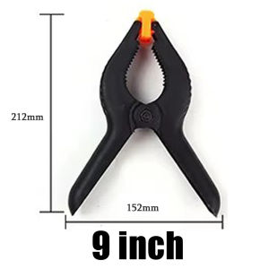 2/3/4/6/9 inches Nylon Spring Clamp Clip Holder Plastic Heavy Duty Clamps for Woodworking Crafts Studios Photography Backdrop Stand