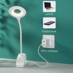 Lencent 28 LED Clip On Reading Light Eye Protect Book Light 3 Colour*3 Brightness Bed Reading Light with Flexible Neck USB Rechargeable Reading Lamp Touch Control Desk Light [Energy Class A]