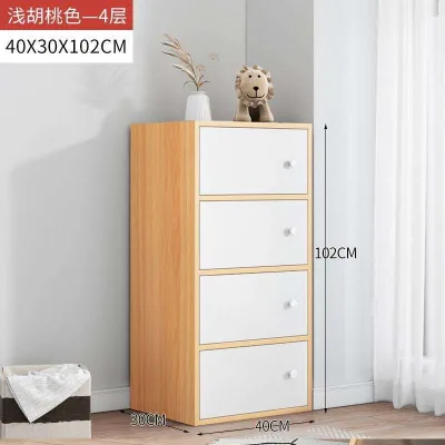 Storage Cabinet Wooden Storage Cabinet With Door Bedroom & Living Room Corner Narrow Side Cabinet Multi Layer Cabinet Lockers Wall Cupboard Small Cabinet