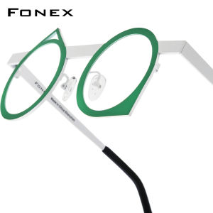 FONEX Titan nguyên chất Gọng kính Phụ Nữ 2025 thời trang mới thiết kế thương hiệu Không Thường Xuyên Kính Mắt Người Đàn Ông Ultralight Nhật Bản Chất Lượng Cao kính mắt cho mắt 85801