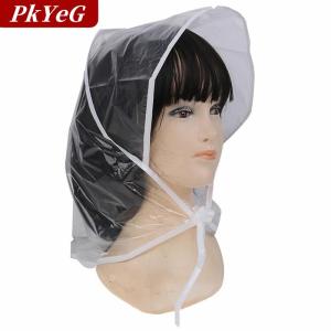 [COD] PkYeG 1pcs ปกป้องทรงผมหมวกฝนหมวกพลาสติกสำหรับผู้หญิงและสุภาพสตรีใส