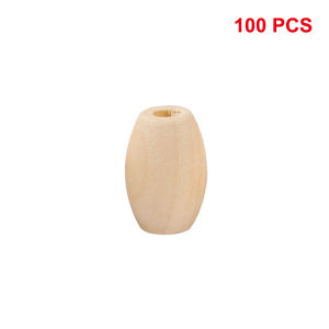 [fenggongshuode] 100Pcs Oval Natural Wooden Loose Spacer Beads For DIY Handmade Bracelet Necklace Jewelry Making Accessories Materials