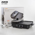AIKO AK-K3832 สีดำ เตาชาบูสองช่อง พร้อม กระทะปิ้งย่าง 1700W รับประกัน 2 ปี เตาชาบู เตาปิ้งย่าง เตาปิ้งย่างไฟฟ้า หม้อชาบู หม้อต้มสุกี้. 