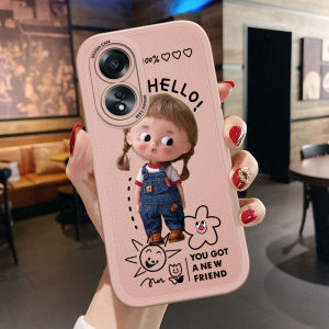 เคสโทรศัพท์สำหรับ OPPO A38 / OPPO เคส Oppoa18 Oppoa38 A18สำหรับเด็กผู้หญิงเด็กผู้ชายเด็กผู้หญิงเคสสาวน่ารักลายการ์ตูนน่ารักเคสป้องกันหนัง PU ซิลิโคนนิ่ม