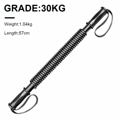 Spring Power Twister Bar Arm Chest Builder Adjustable 10KG/20KG/30KG/40KG/50KG/60KG Resistance Bar Strength Training Exercise Gym Equipment for Men Fitness