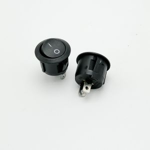 Rocker Switch MINI Bulat Hitam 2pin 2 pin