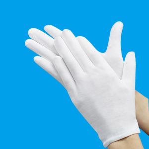 1 Pair White Hand Glove Cotton Sarung Tangan for Work Beauty Fashion Costume Jewelry Eczema