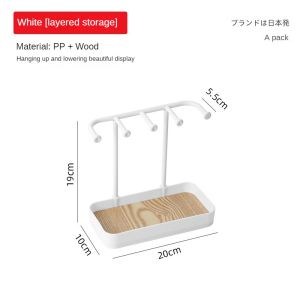 Wooden Jewelry Stand Organizer Storage Desktop Decoration Earrings Necklace Storag Jewelry Holder Creative Display Rack