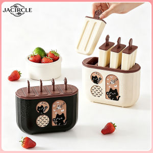 JACIRCLE 4 Grid Quick Frozen Ice Cream Mold Food-grade Juice Yogurt Ice Cream Homemade Ice Box Popsicle