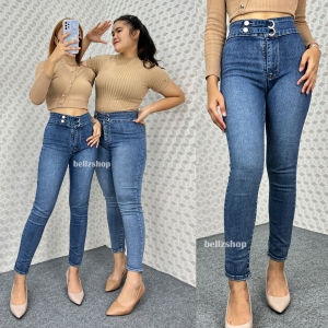 Celana Highwaist Wanita Jeans Skinny Stretch Korean Style Jumbo Premium Quality Luna