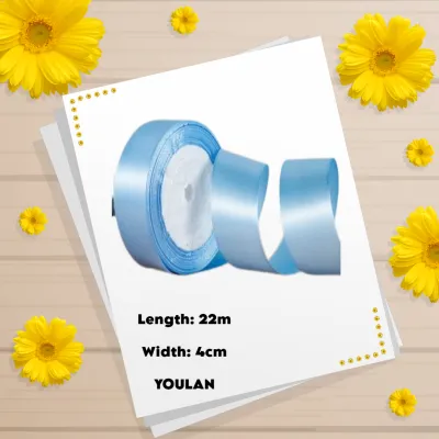 MYGIFT 4cm Satin Ribbon Roll Gift Packaging Ribbon Flower Making DIY Holiday Birthday Regalo