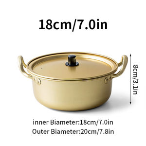 Konco Nồi Súp NHÔM Phong Cách Hàn Quốc 16CM/18CM/20CM Nồi Mì Ramen Mì Phủ Oxy Hóa Nấu Súp Trứng Mike Кастрюли Nhà Bếp Đồ Nấu Nướng