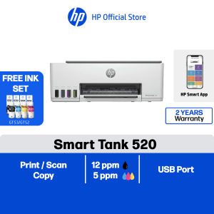 HP Smart Ink Tank (520/580) | A4 Color Printer | All in One Printer Scanner XeroxCopy Fax | Wireless Wifi MiniPortableBluetooth USB | Manual Duplex | Continuous Ink Supply System (CISS) | 2 Years Warranty 100% Free Delivery