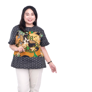Blouse Big Size Wanita Atasan Batik Lengkap S-M-L-XL-2L-3L-4L-5L-6L-7L Model Blus Jumbo Seragam Batik / Blus Pendek Big Size Formal / Atasan Kerja Wanita Jumbo Kantor / Blouse Jumbo Formal LD 140