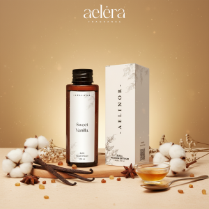Aelinor Refill Reed Diffuser Sweet Vanilla Isi Ulang Pengharum Ruangan Pewangi Kamar Tidur 100ml