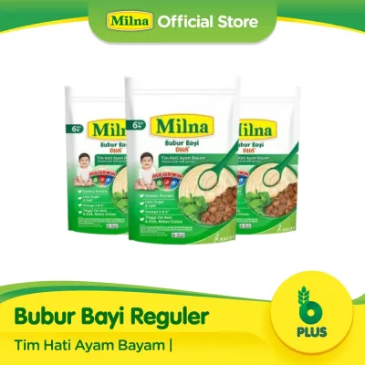 Milna Bubur Reguler 6+ Tim Hati Ayam Bayam 120gr x3