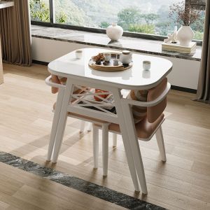 AUREO Balcony Tea Table And Chair Set Folding Small Household Leisure Home Rock Slab Tea Table 1 Table 2 Chairs